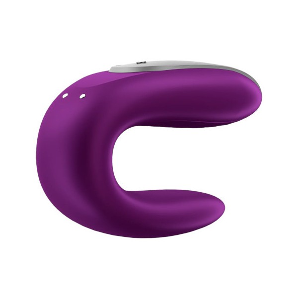 Satisfyer double fun vibrador parejas violeta bluetooth app 1un